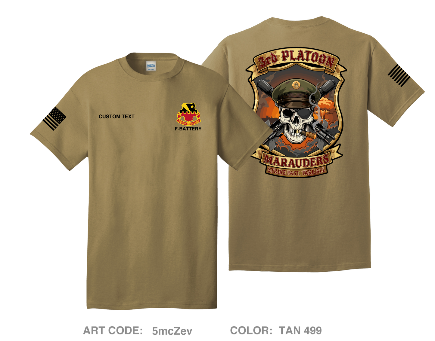 CUSTOM 3rd Platoon MARAUDERS Comfort Unisex Cotton SS Tee - 5mcZev