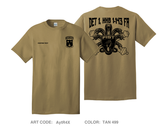 CUSTOM DET 1, HHB 1-143 FA Comfort Unisex Cotton SS Tee - AytR4X