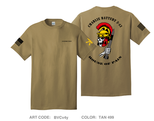CUSTOM CHARLIE BATTERY 3-43 ADA Fundraising Collection Hi-Tech Performance Unisex SS Tee - BVCv4y