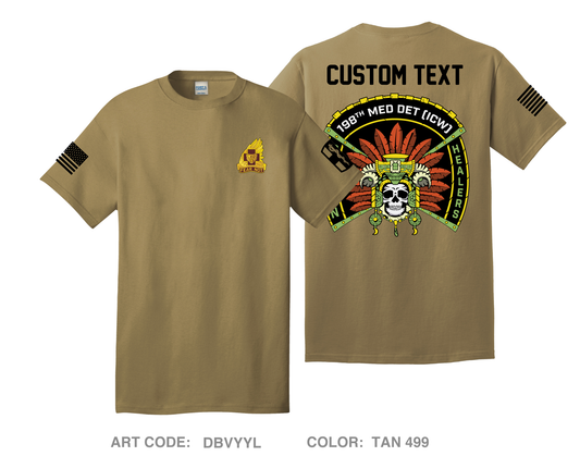 CUSTOM 198th Medical Detachment - ICW Comfort Unisex Cotton SS Tee - DBVYYL
