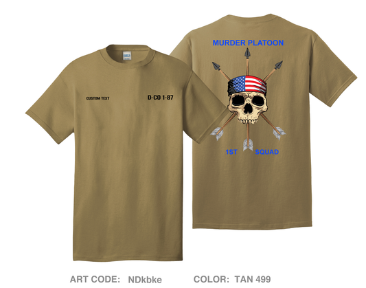 CUSTOM 1-87IN D-CO 10TH MTN Comfort Unisex Cotton SS Tee - NDkbke