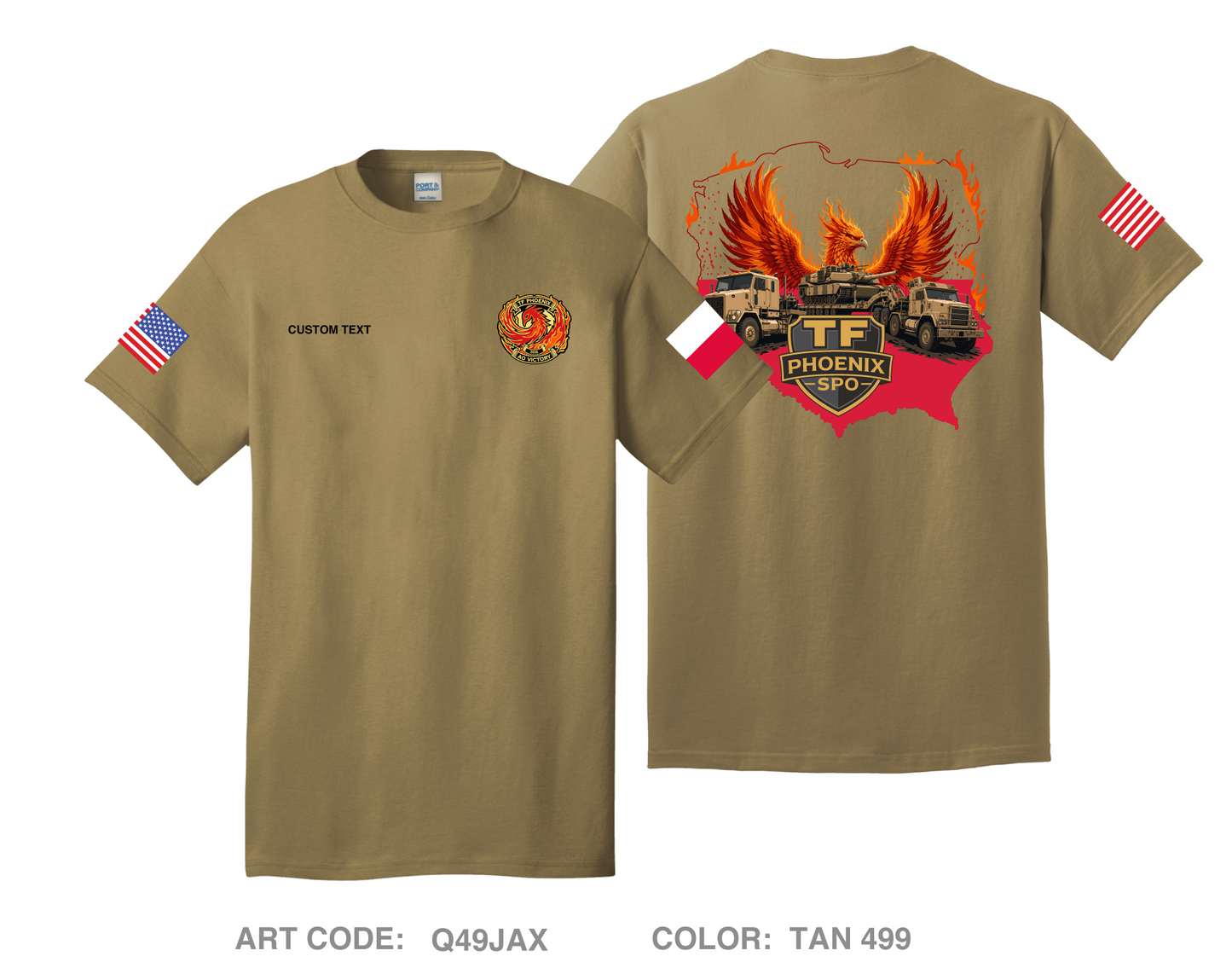 CUSTOM TF-Phoenix Comfort Unisex Cotton SS Tee - Q49JAX