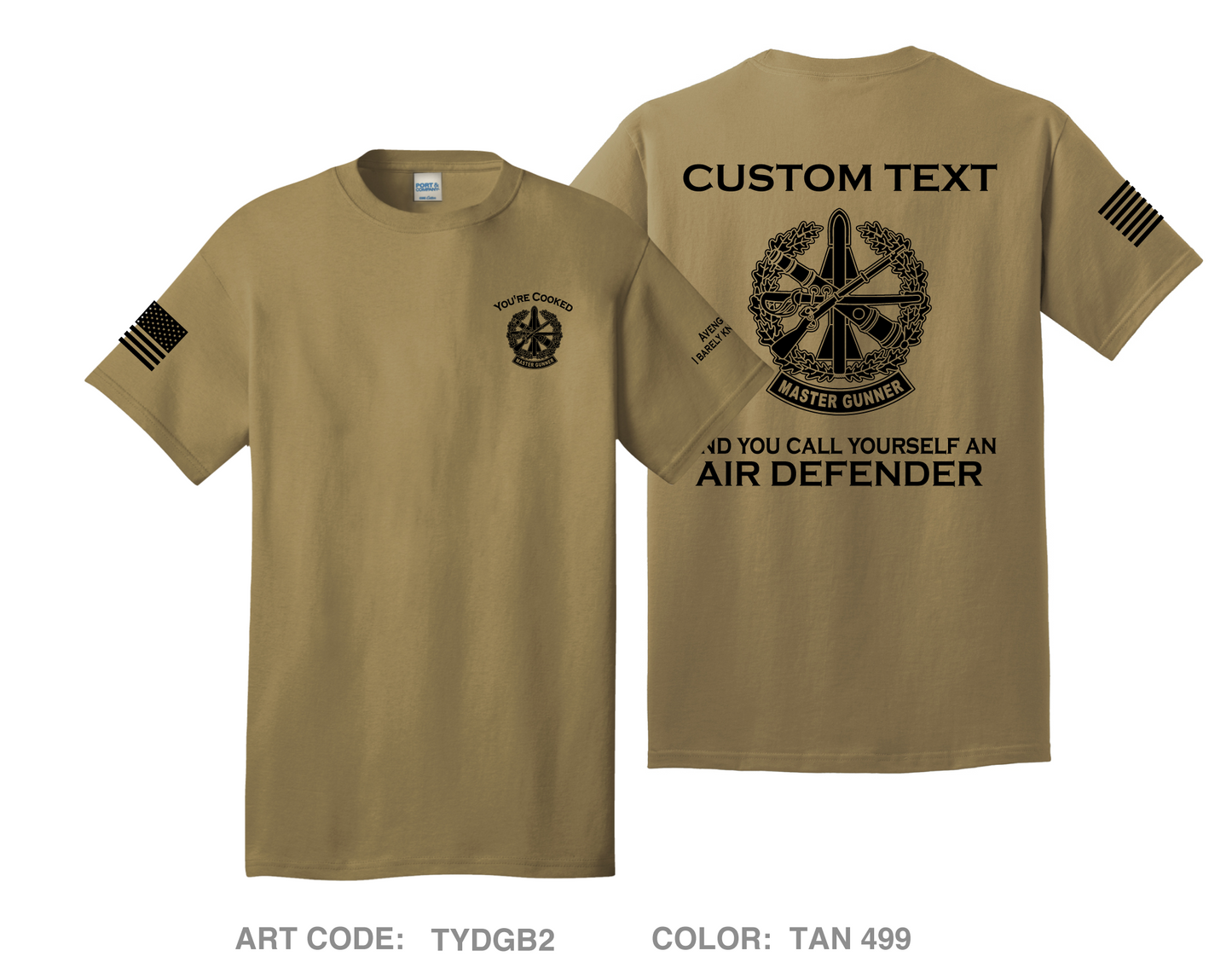 CUSTOM Avenger Master Gunner Comfort Unisex Cotton SS Tee - TYDGB2