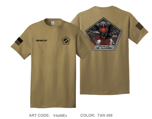 CUSTOM 319th ESB Bravo Co Comfort Unisex Cotton SS Tee - V4eNEv