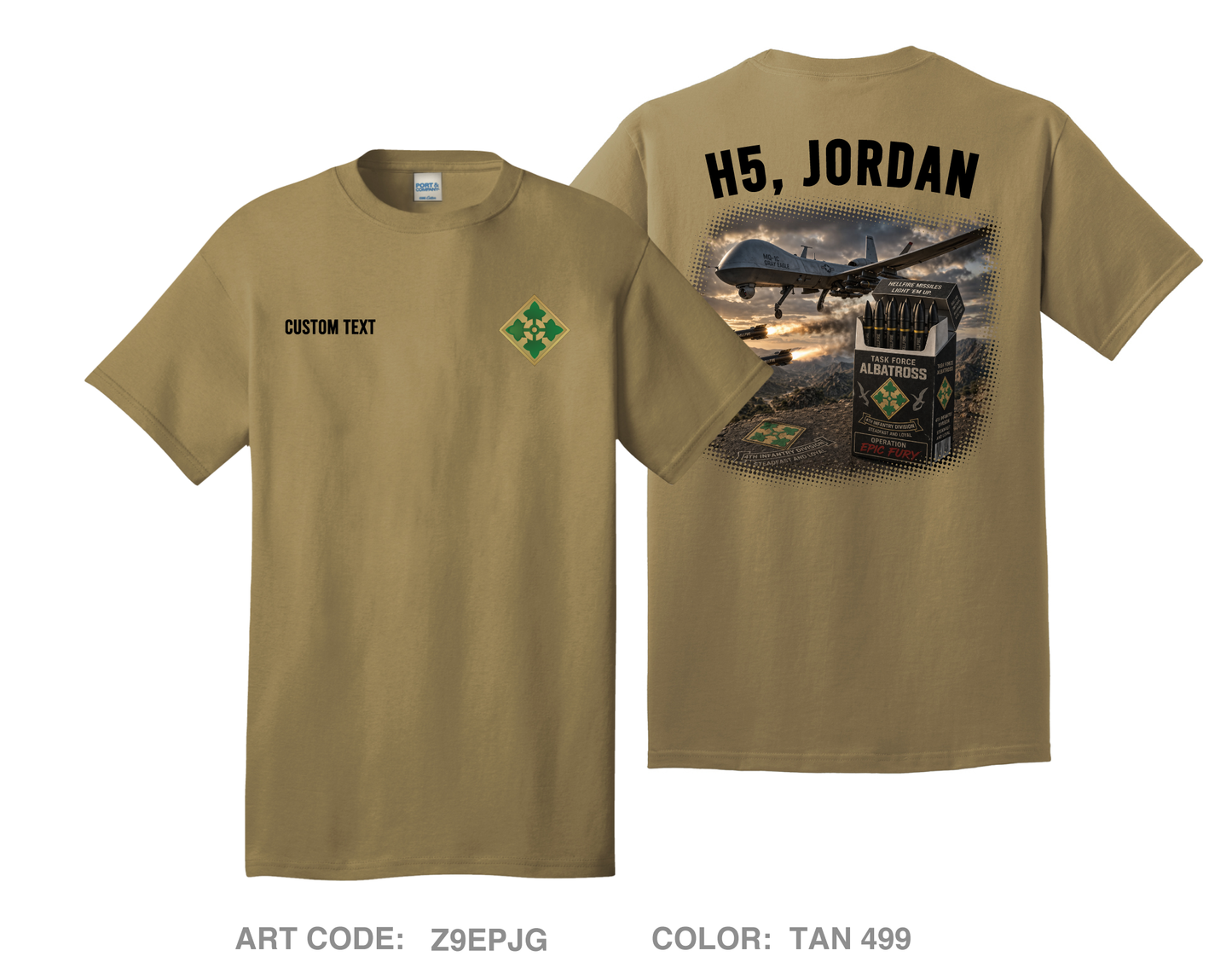 CUSTOM F/4 Task Force Albatross Comfort Unisex Cotton SS Tee - Z9EPJG