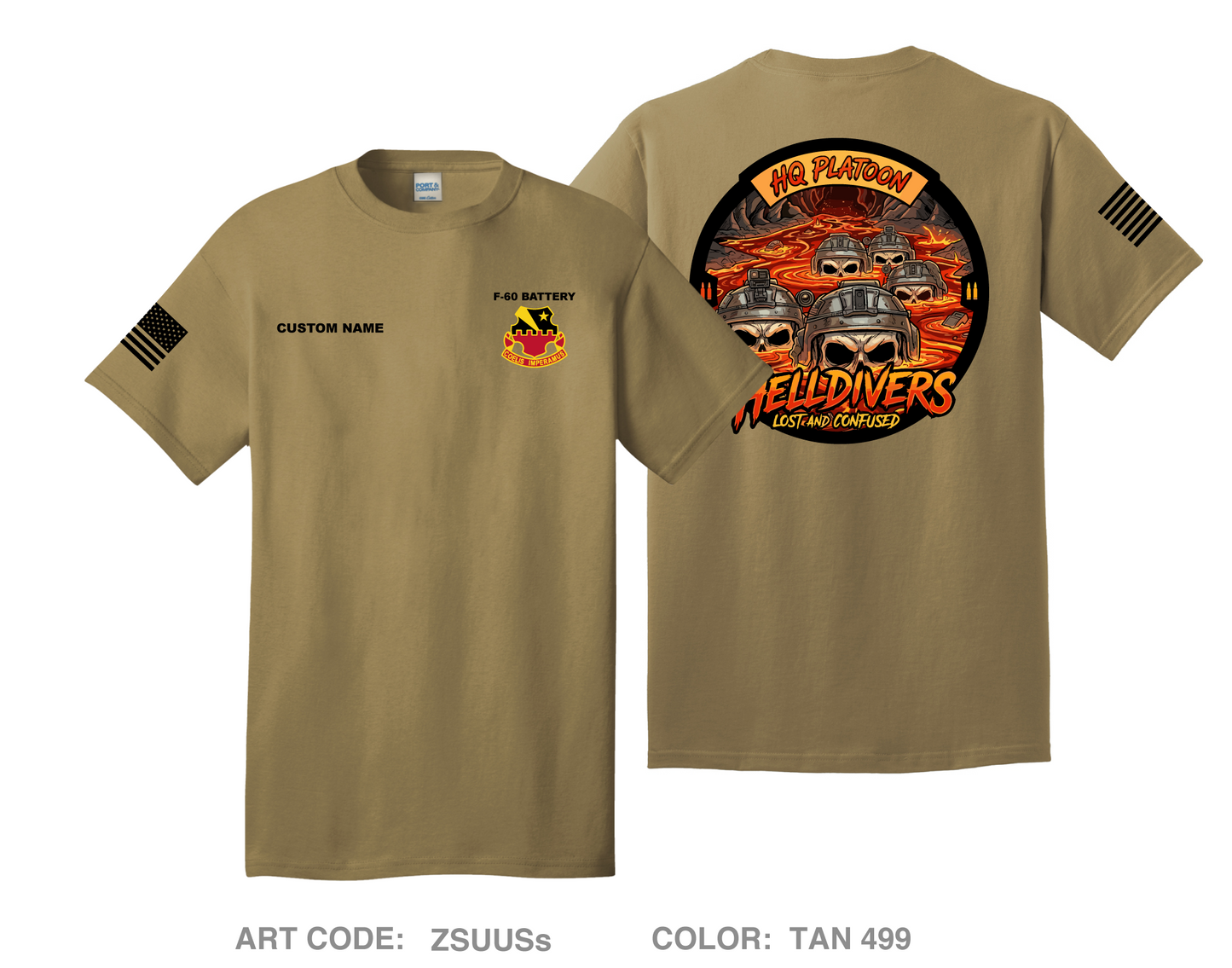 CUSTOM HQ Platoon Comfort Unisex Cotton SS Tee - ZSUUSs