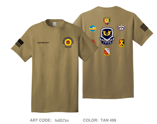 CUSTOM  Kansas Army National Guard JAG Corps Comfort Unisex Cotton SS Tee - hdG7zv