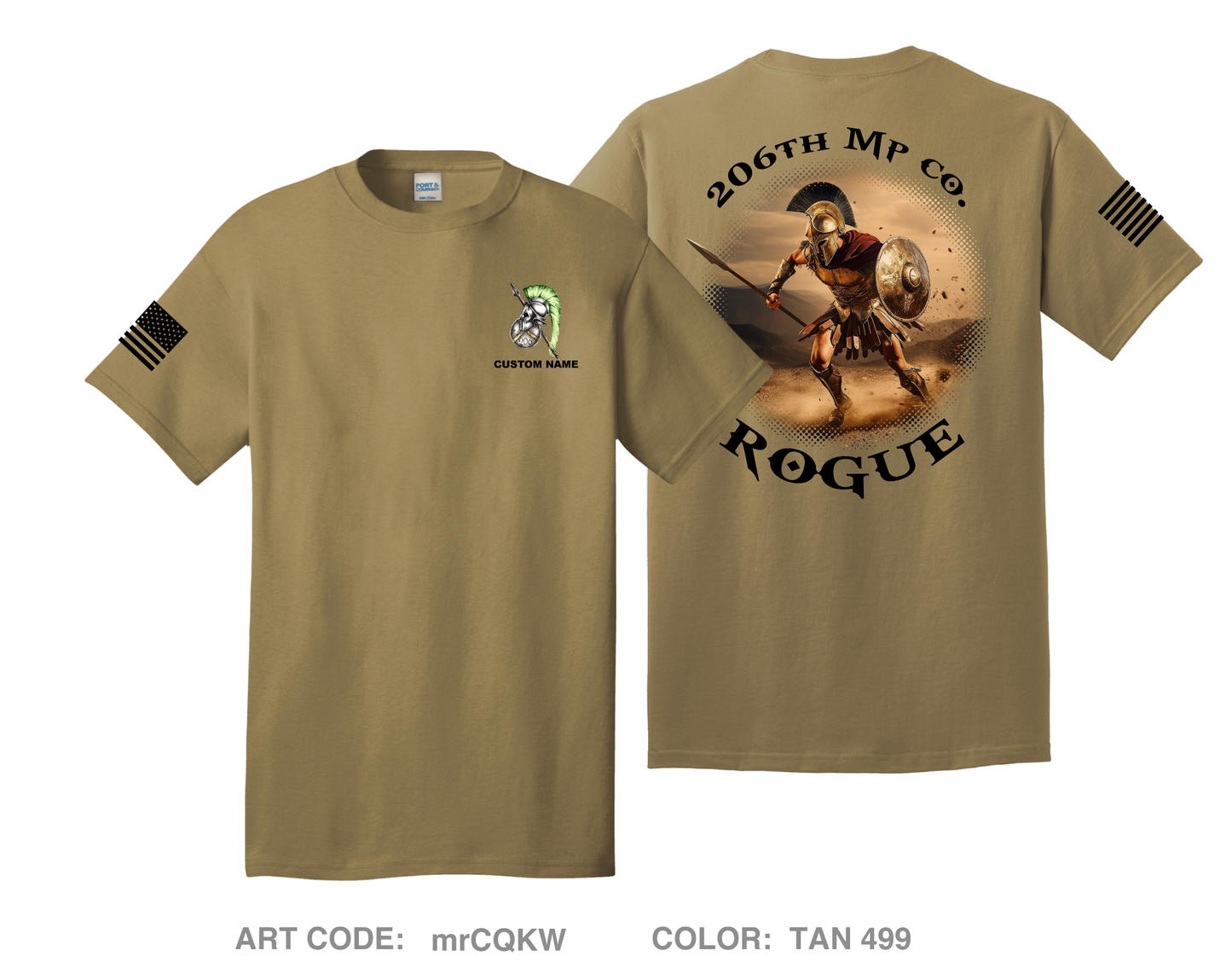 CUSTOM 206th MP CO Comfort Unisex Cotton SS Tee - mrCQKW