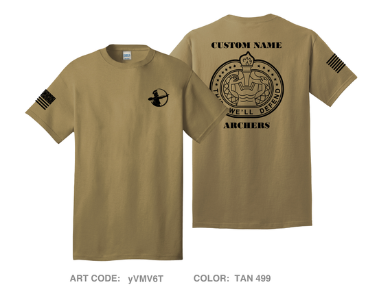 CUSTOM ALPHA COMPANY 305TH MI BN Comfort Unisex Cotton SS Tee - yVMV6T