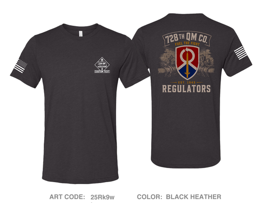 CUSTOM 728th QM Co Comfort Unisex Triblend SS Tee - 25Rk9w
