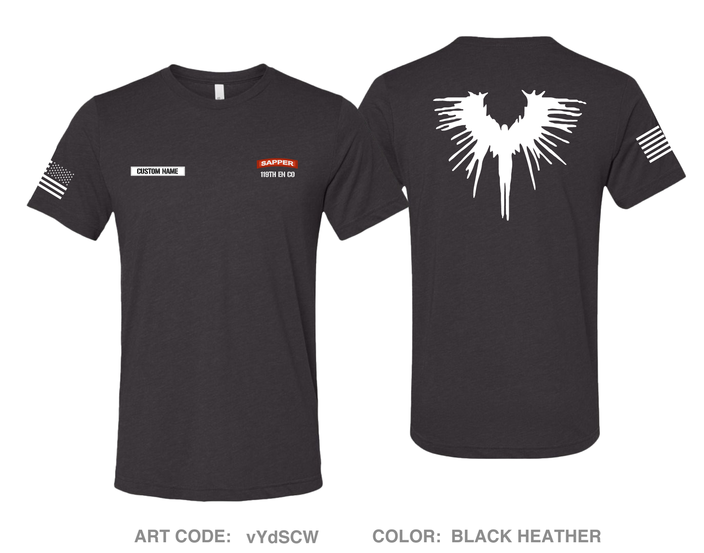 CUSTOM 119 Engineer Company (SAPPER) Fundraising Collection Comfort Unisex Triblend SS Tee - vYdSCW