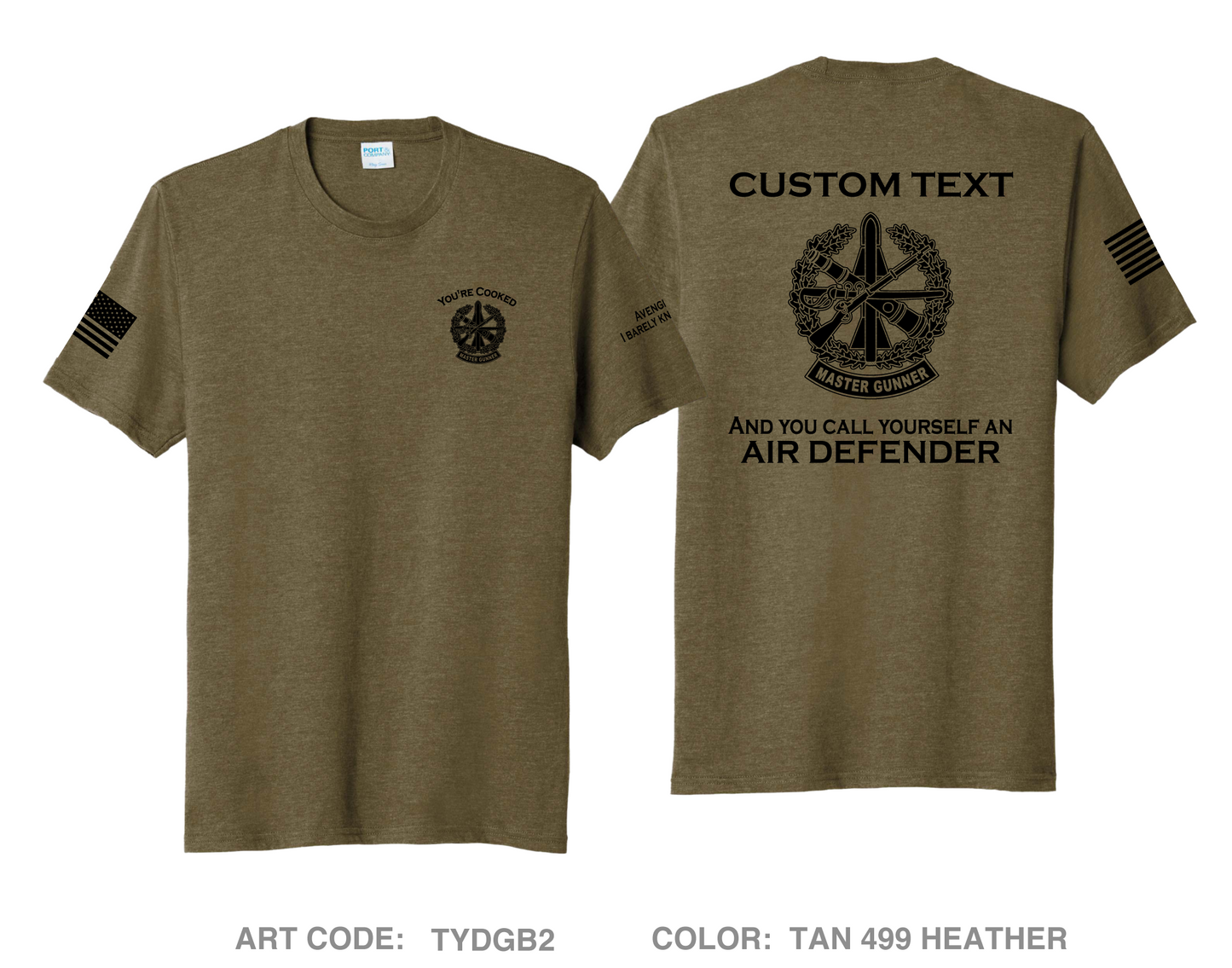 CUSTOM Avenger Master Gunner Comfort Unisex Triblend SS Tee - TYDGB2