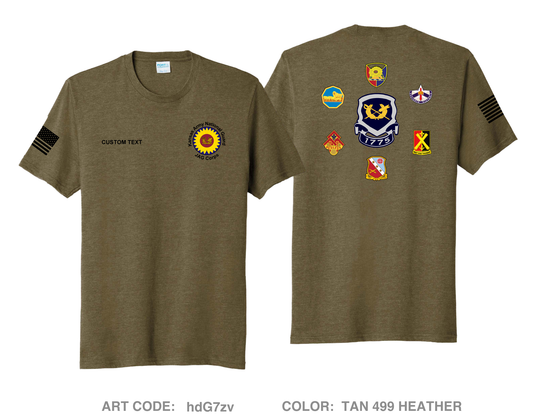 CUSTOM  Kansas Army National Guard JAG Corps Comfort Unisex Triblend SS Tee - hdG7zv