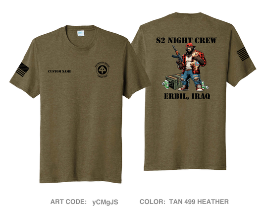 CUSTOM 44th IBCT S-2 Night Shift Comfort Unisex Triblend SS Tee - yCMgJS