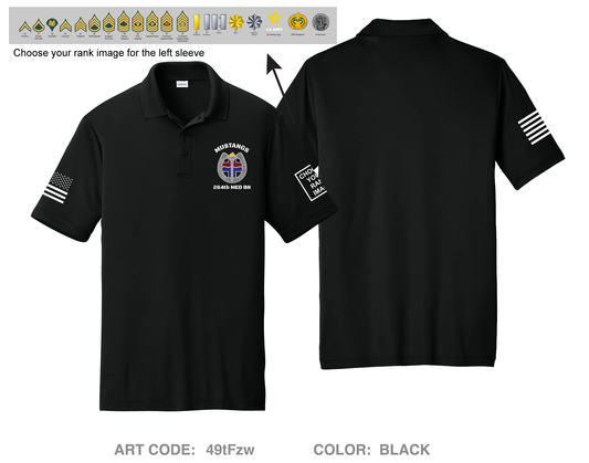 CUSTOM 264th Medical Battalion Hi-Tech Performance Men's SS Polo - 49tFzw