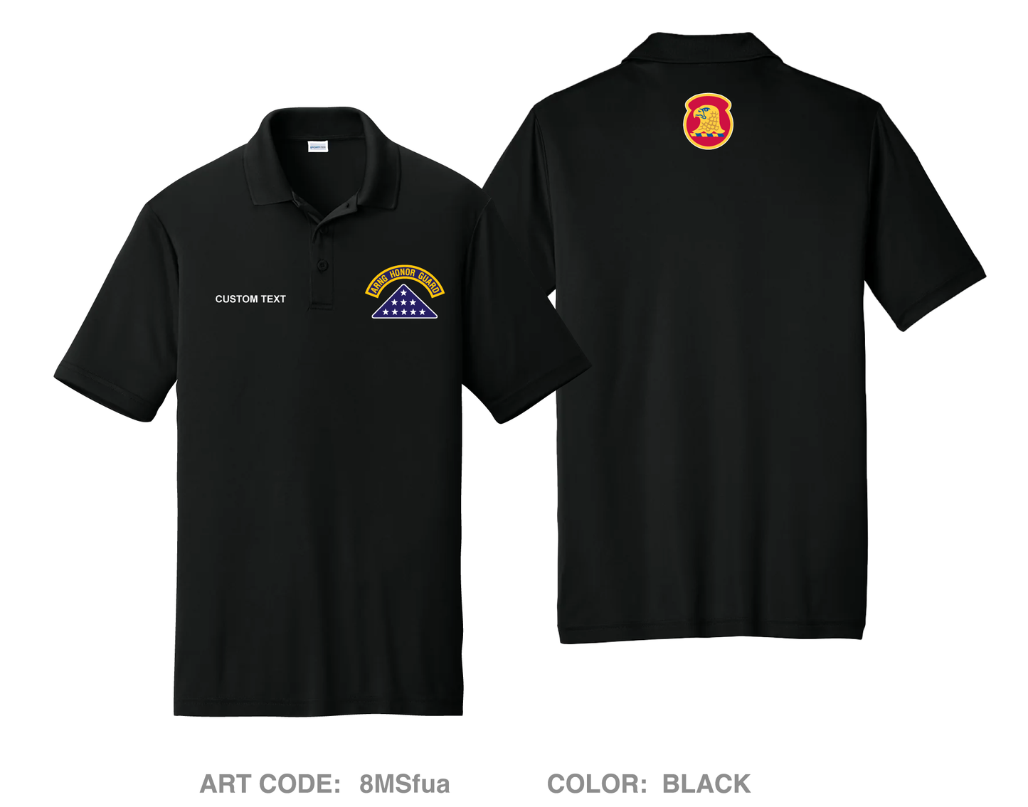 CUSTOM Iowa Funeral Honors Hi-Tech Performance Men's SS Polo - 8MSfua
