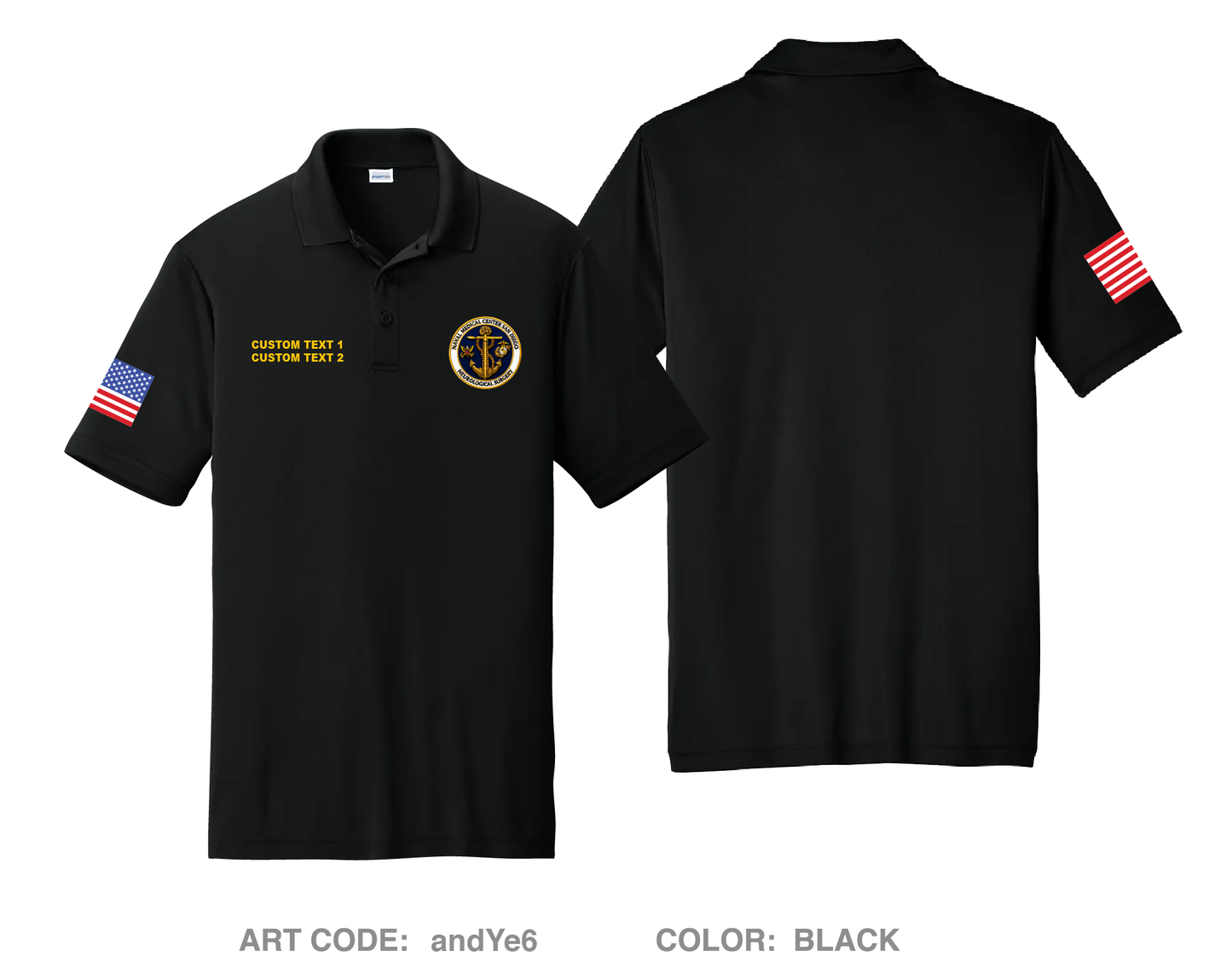 CUSTOM NMCSD Neurosurgery Hi-Tech Performance Men's SS Polo - andYe6