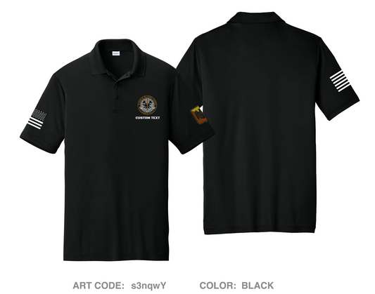 CUSTOM Sustainment Training Center Fundraising Collection Hi-Tech Performance Men's SS Polo - s3nqwY