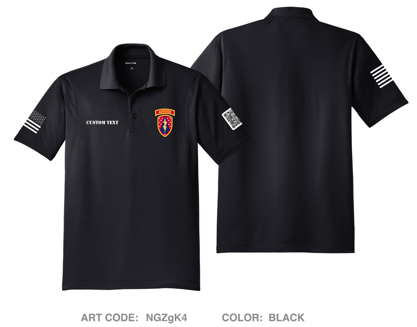 CUSTOM C Co, 5th BN, 2 SFAB Hi-Tech Performance Men's SS Polo - NGZgK4