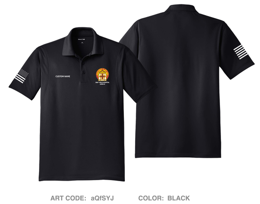 CUSTOM 586th Field Hospital Hi-Tech Performance Men's SS Polo - aQfSYJ