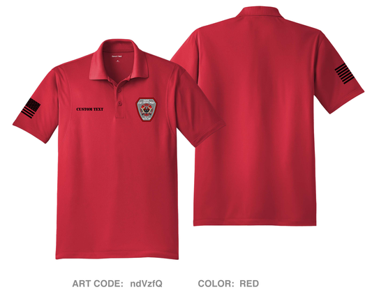 CUSTOM Clyde Fire Department Hi-Tech Performance Men's SS Polo - ndVzfQ