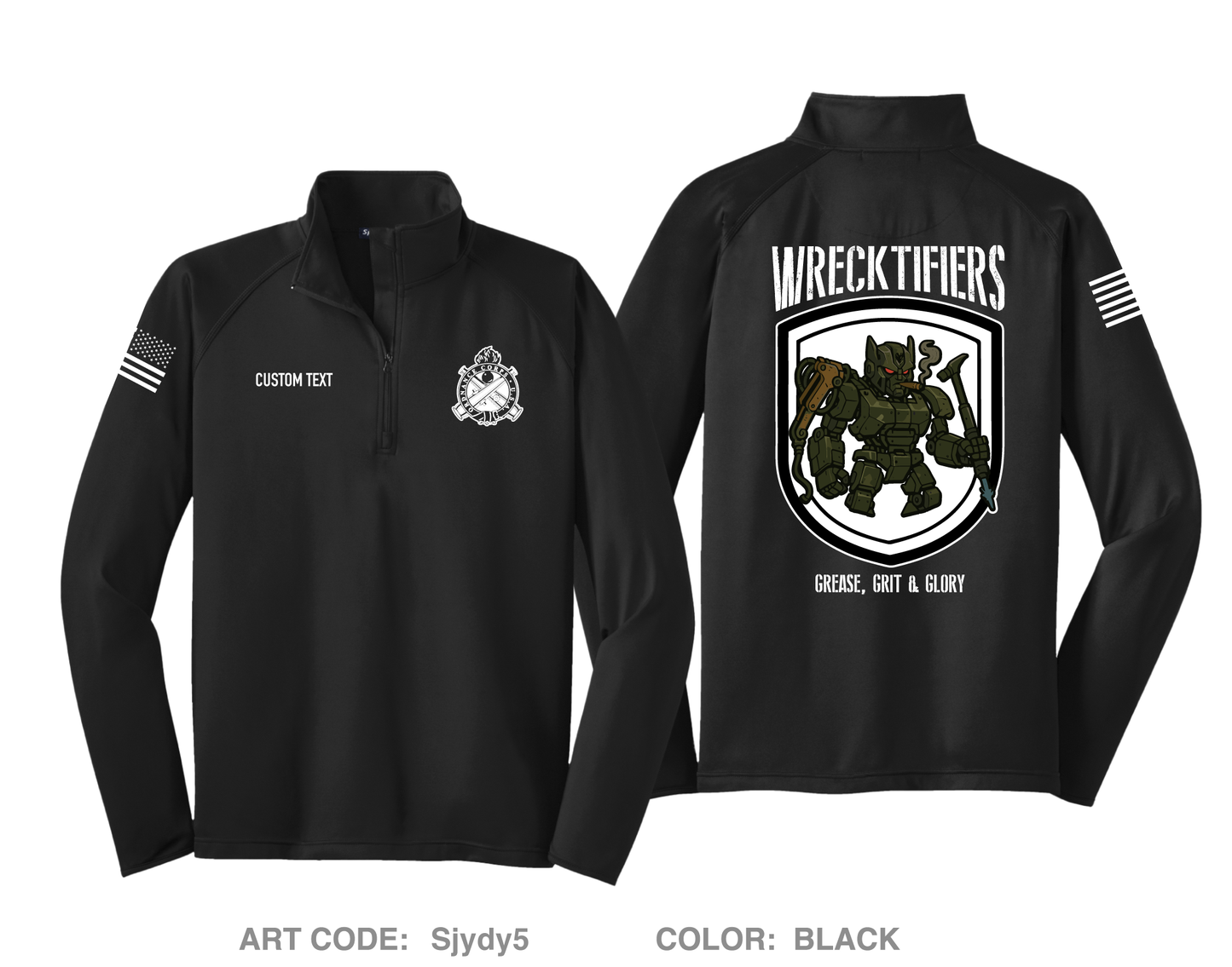 CUSTOM Wrectifiers Hi-Tech Performance Quarter-Zip Fleece Jacket - Sjydy5