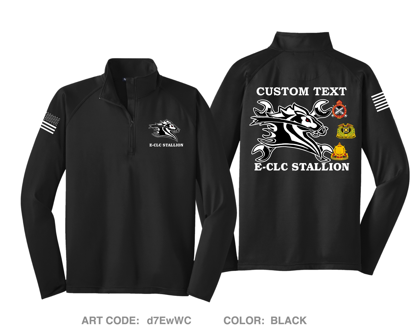 CUSTOM HFSC Stallion Hi-Tech Performance Quarter-Zip Fleece Jacket - d7EwWC