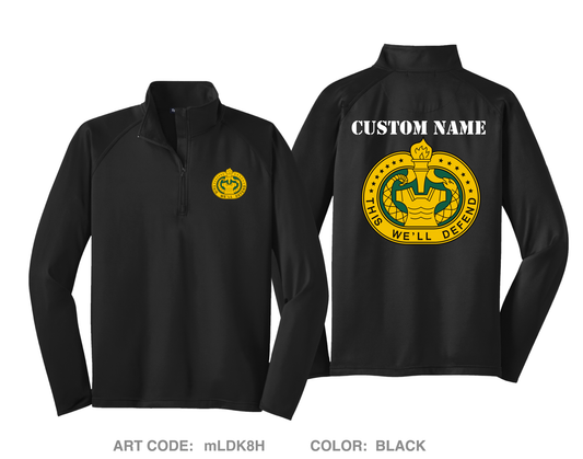 CUSTOM D Co, 1 BN, 34 INF Hi-Tech Performance Quarter-Zip Fleece Jacket - mLDK8H