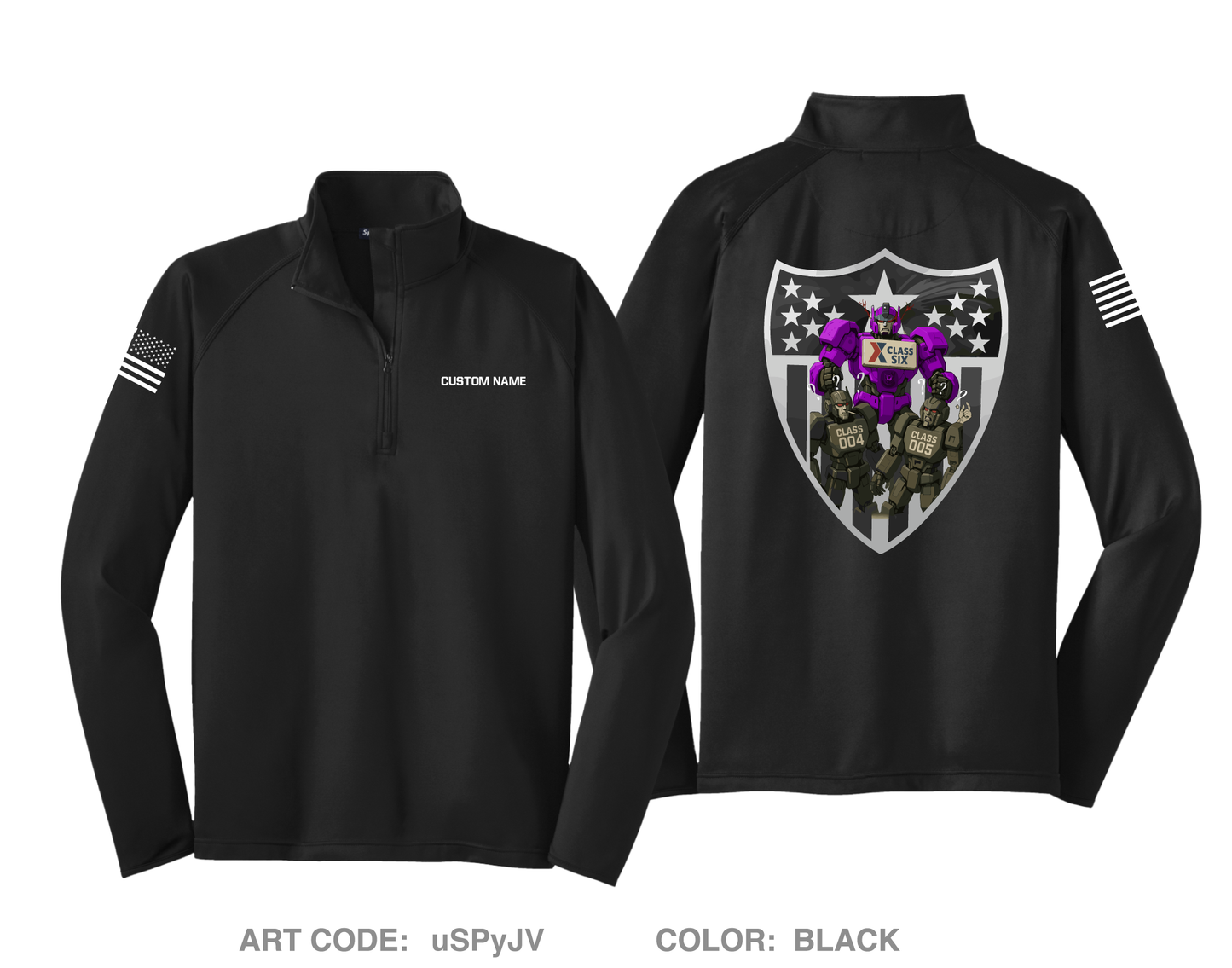 CUSTOM Class Six Hi-Tech Performance Quarter-Zip Fleece Jacket - uSPyJV