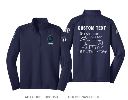 CUSTOM 631 Cyberspace Squadron Hi-Tech Performance Quarter-Zip Fleece Jacket - SCBG5S