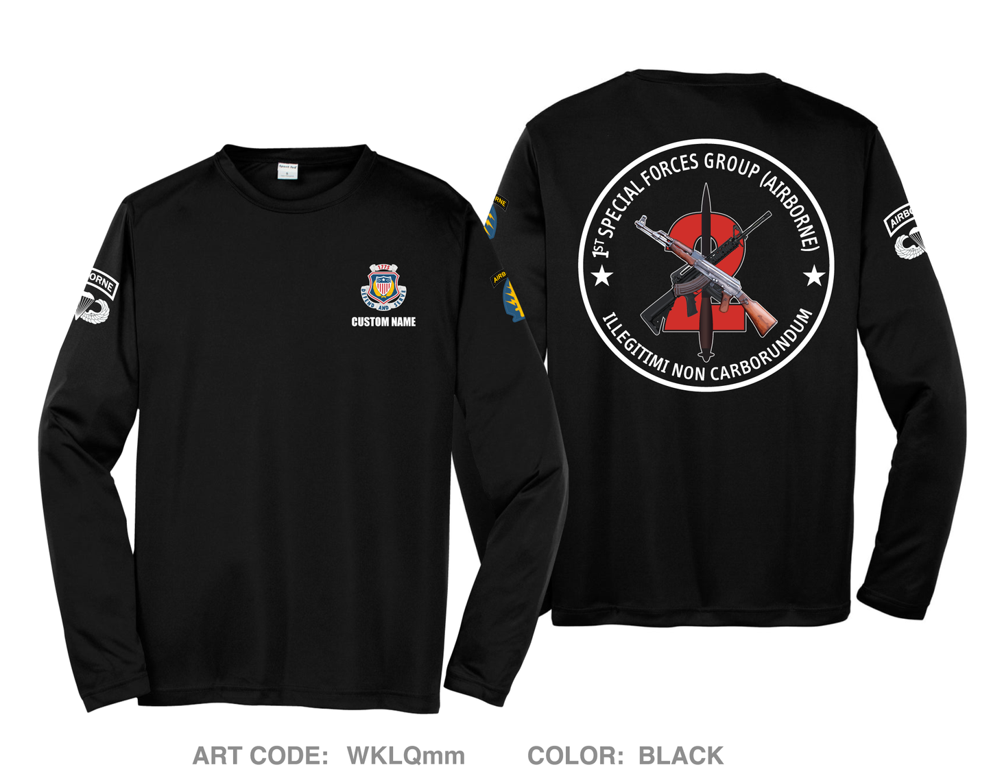 CUSTOM 2nd BN 1SFG (A) Hi-Tech Performance Unisex LS Tee - WKLQmm