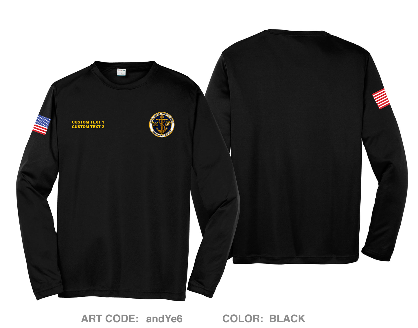 CUSTOM NMCSD Neurosurgery Hi-Tech Performance Unisex LS Tee - andYe6