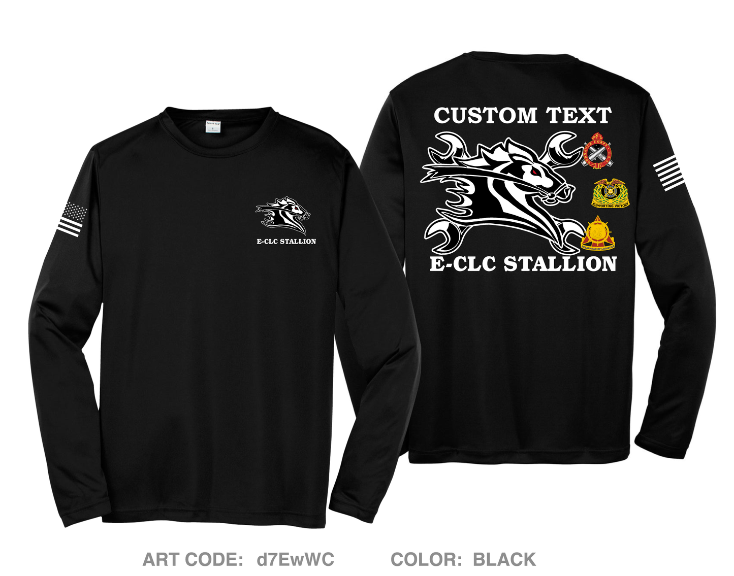 CUSTOM HFSC Stallion Hi-Tech Performance Unisex LS Tee - d7EwWC