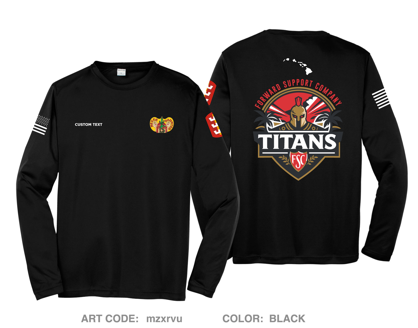 CUSTOM Forward Support Company Hi-Tech Performance Unisex LS Tee - mzxrvu