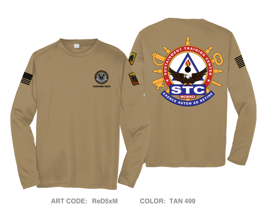 CUSTOM Sustainment Training Center Fundraising Collection Hi-Tech Performance Unisex LS Tee - ReD5xM