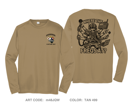 CUSTOM 91st Civil Affairs Battalion Hi-Tech Performance Unisex LS Tee - m48JQW