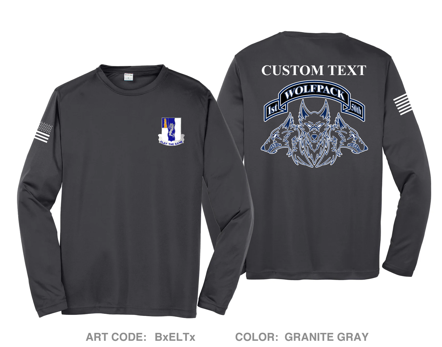 CUSTOM Alpha Co, 1-50 IN Hi-Tech Performance Unisex LS Tee - BxELTx