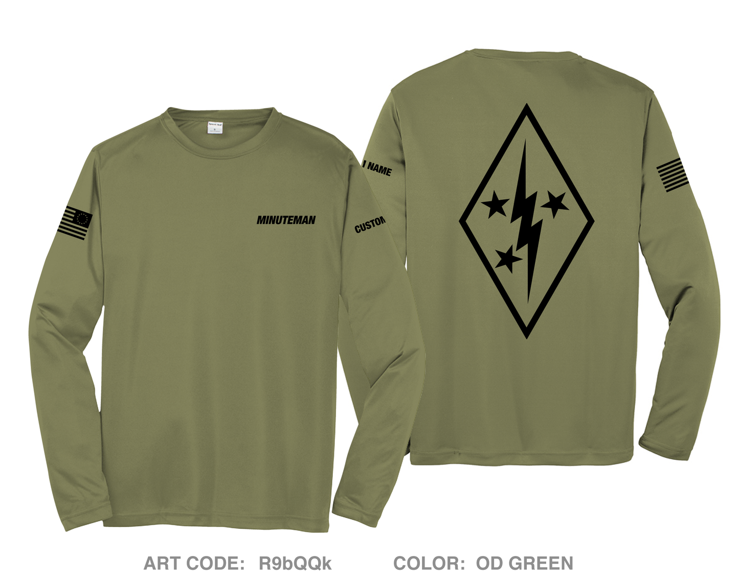 CUSTOM Minuteman Home Services Hi-Tech Performance Unisex LS Tee - R9bQQk