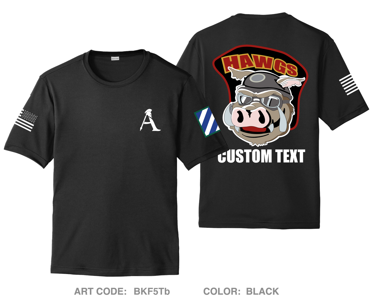 CUSTOM HQ Platoon, A CO, 3-67AR, 2ABCT, 3ID Hi-Tech Performance Unisex SS Tee - BKF5Tb