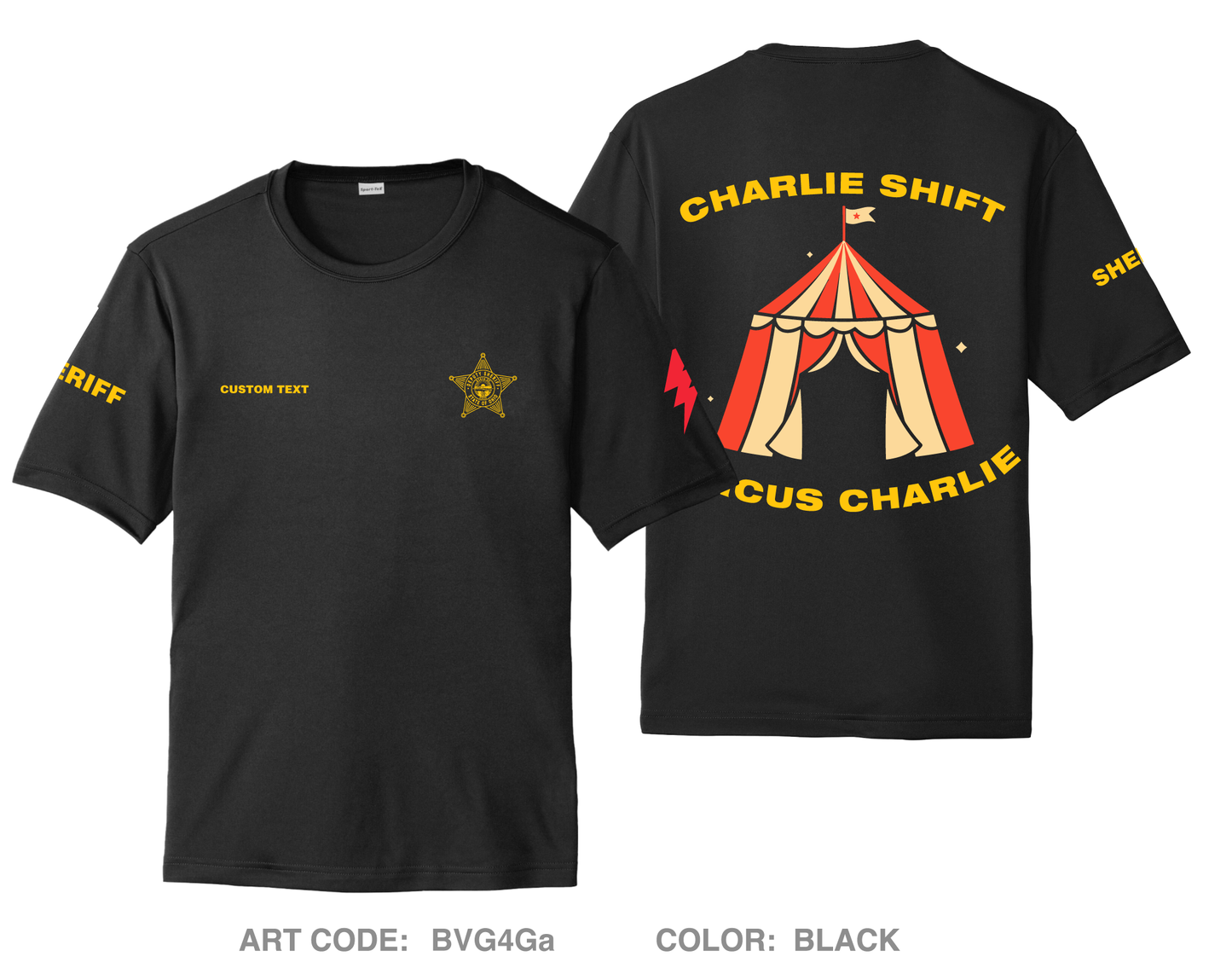 CUSTOM Charlie Shift Hi-Tech Performance Unisex SS Tee - BVG4Ga