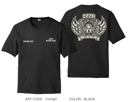CUSTOM 222 Military Police Company Fundraising Collection Hi-Tech Performance Unisex SS Tee - ChthgC