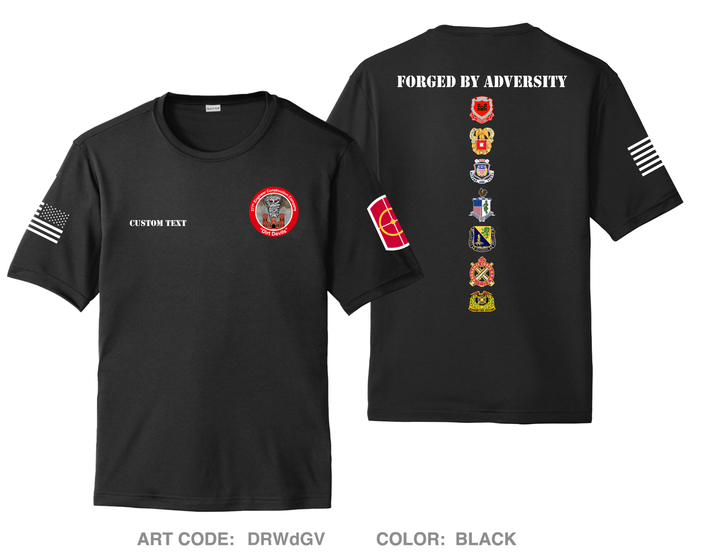 CUSTOM 277th ECC Main Fundraising Collection Hi-Tech Performance Unisex SS Tee - DRWdGV