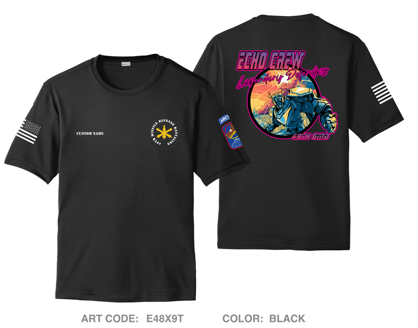 CUSTOM Echo Crew, 49th Missile Defense Battalion Hi-Tech Performance Unisex SS Tee - E48X9T