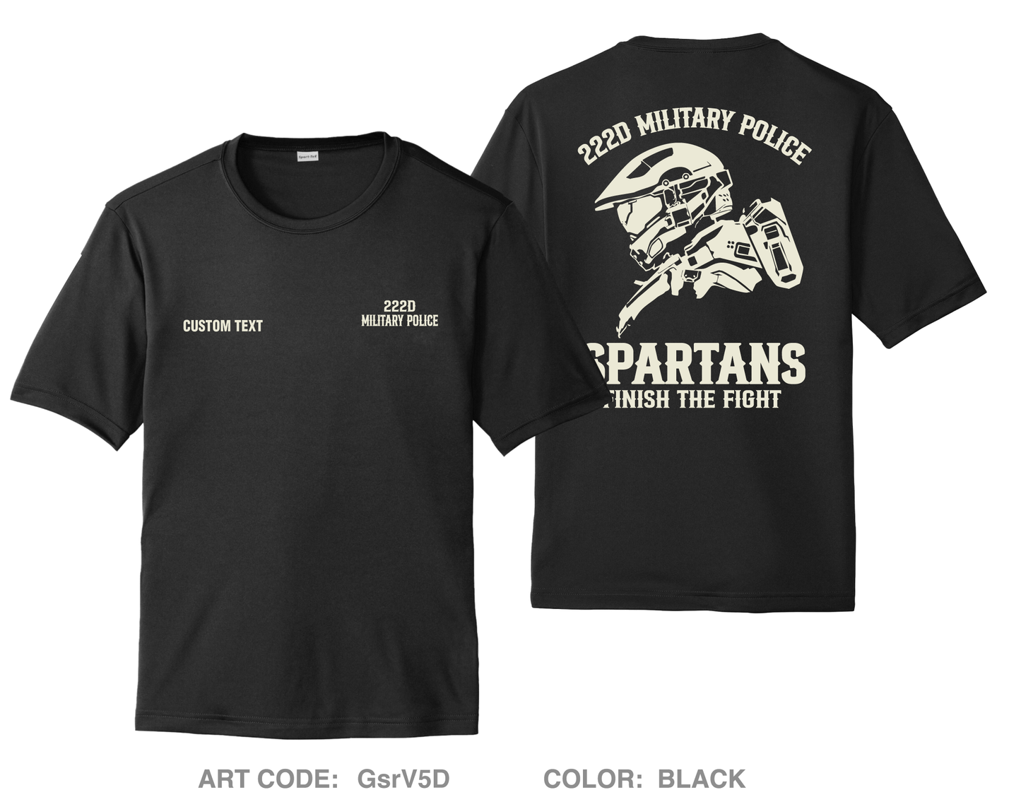 CUSTOM 222 Military Police Company Fundraising Collection Hi-Tech Performance Unisex SS Tee - GsrV5D