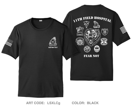 CUSTOM 11th Field Hospital Hi-Tech Performance Unisex SS Tee - LSXLCg
