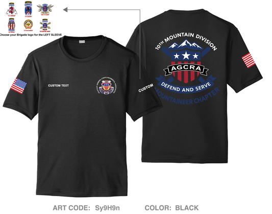 CUSTOM Mountaineer Agcra Hi-Tech Performance Unisex SS Tee - Sy9H9n