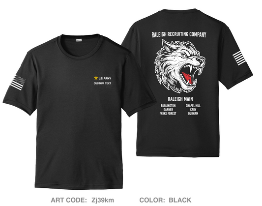 CUSTOM Raleigh Recruiting Company Hi-Tech Performance Unisex SS Tee - Zj39km