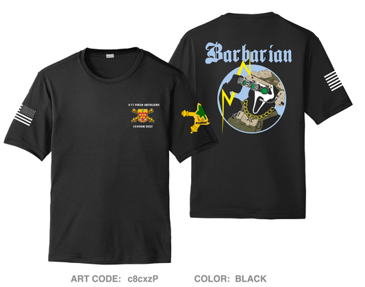 CUSTOM Barbarian/ 2-77 FA Hi-Tech Performance Unisex SS Tee - c8cxzP