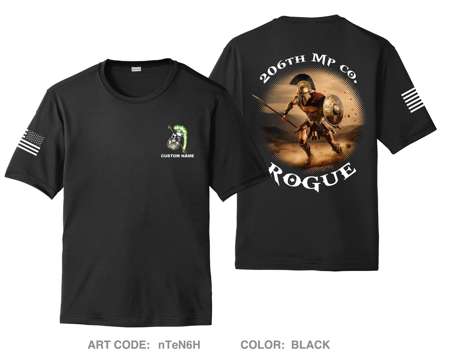 CUSTOM 206th MP CO Hi-Tech Performance Unisex SS Tee - nTeN6H