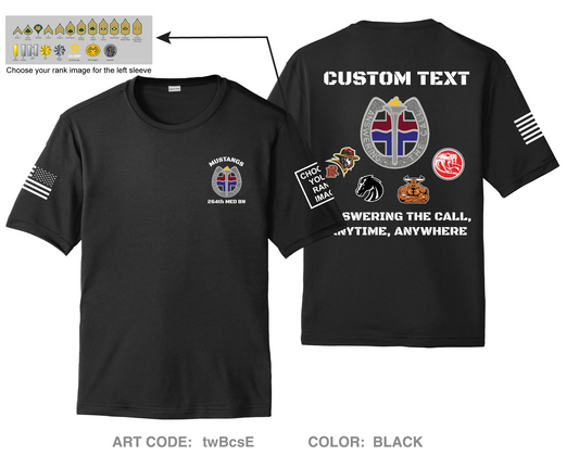 CUSTOM 264th Medical Battalion Hi-Tech Performance Unisex SS Tee - twBcsE